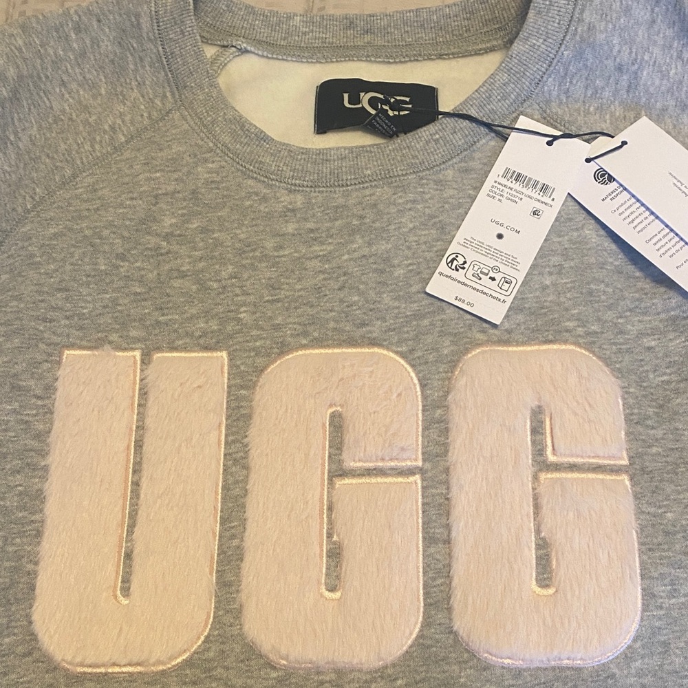 UGG Madeline Fuzzy Logo Crewneck Sweatshirt